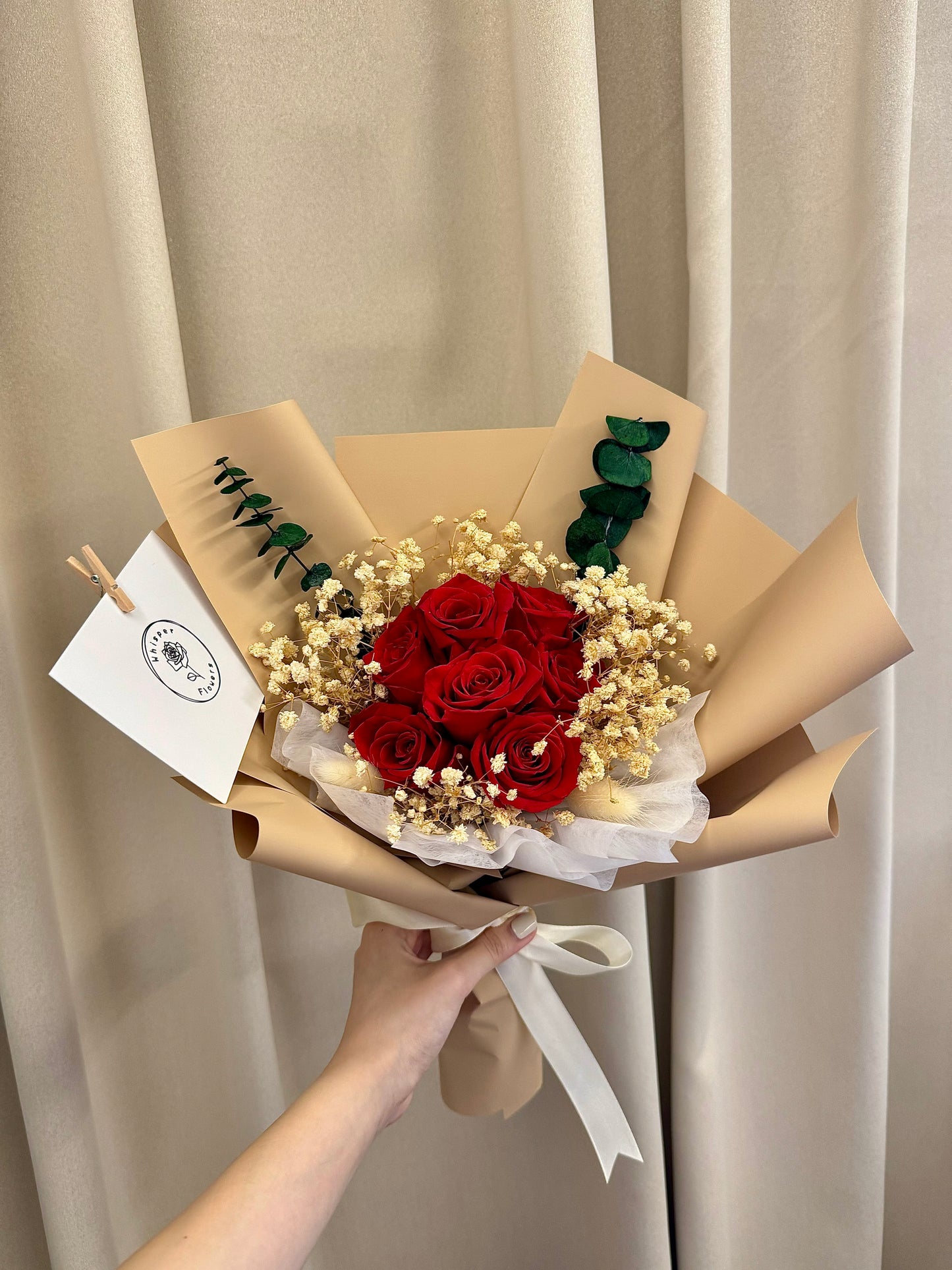 Preserved Red Roses Bouquet