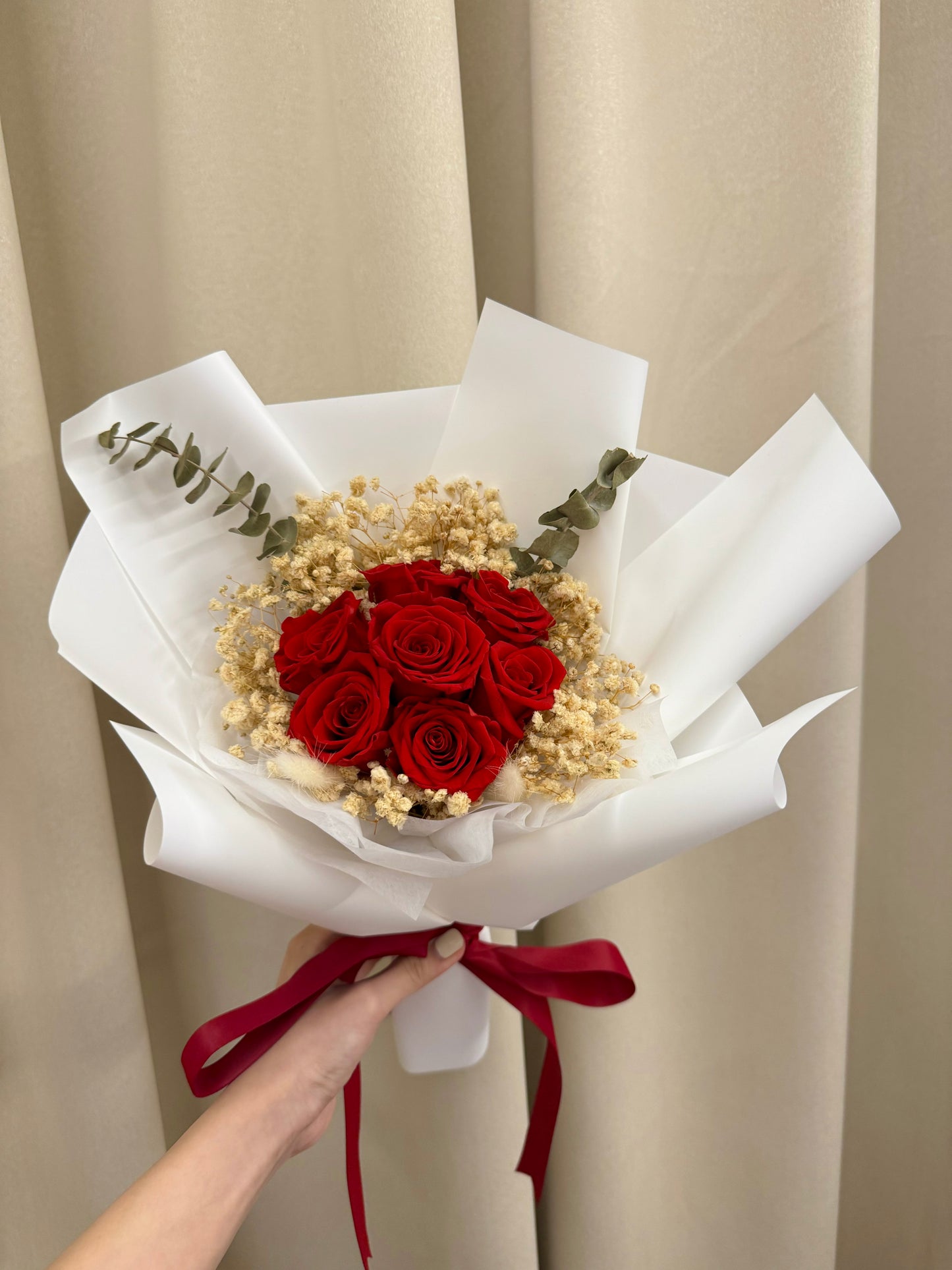 Preserved Red Roses Bouquet