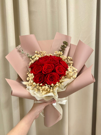 Preserved Red Roses Bouquet