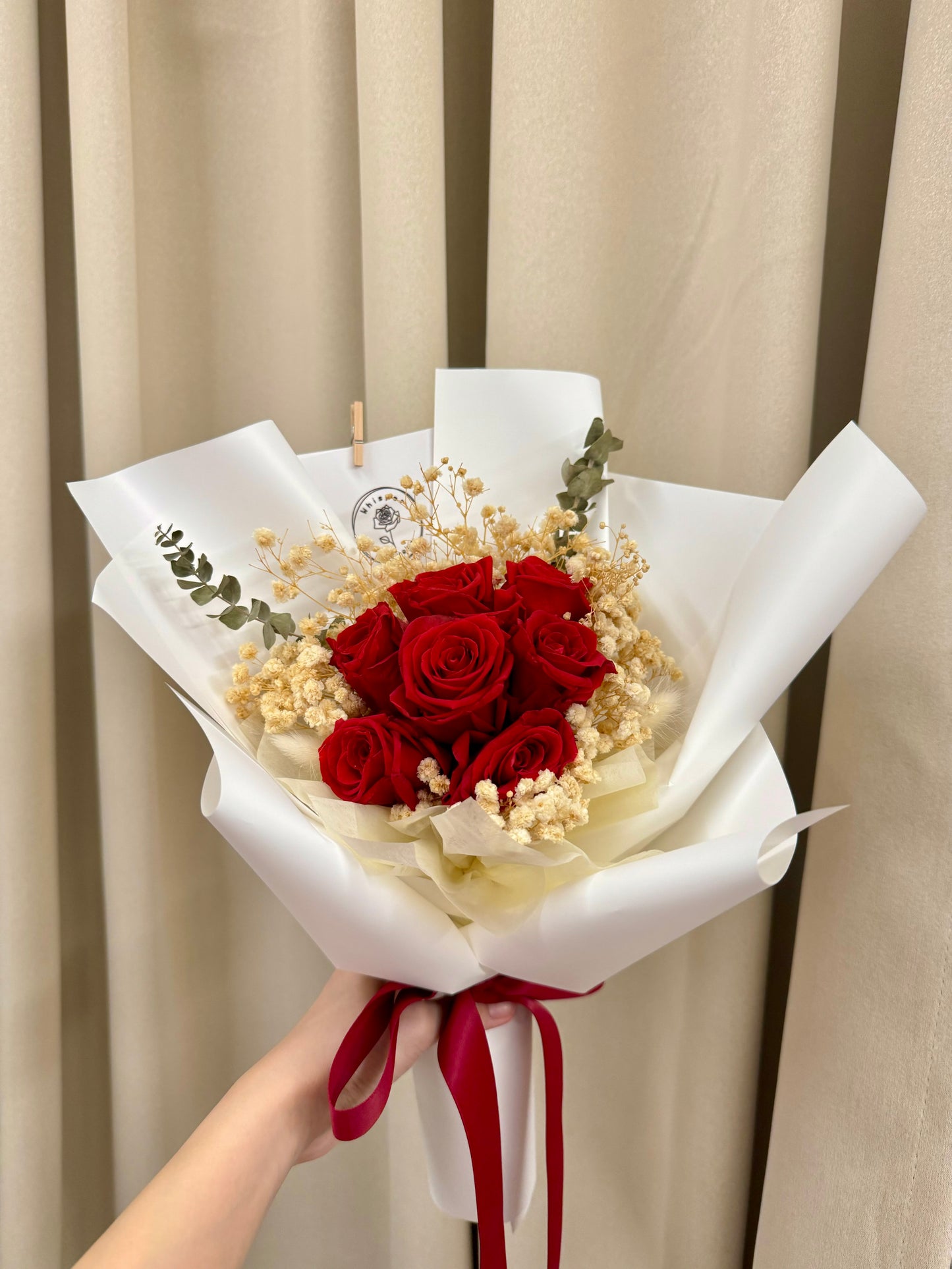 Preserved Red Roses Bouquet