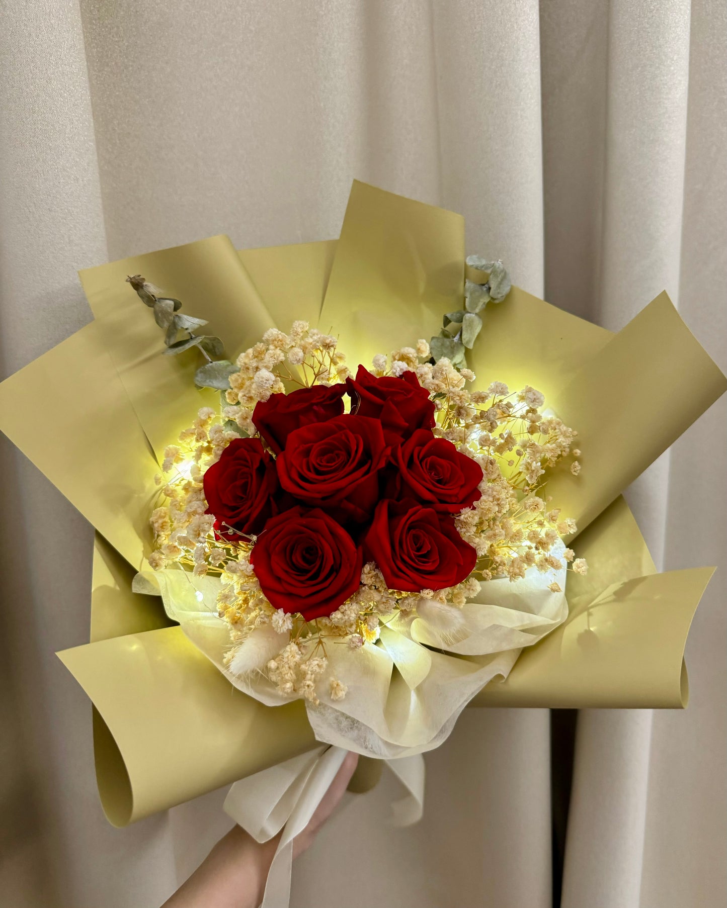 Preserved Red Roses Bouquet