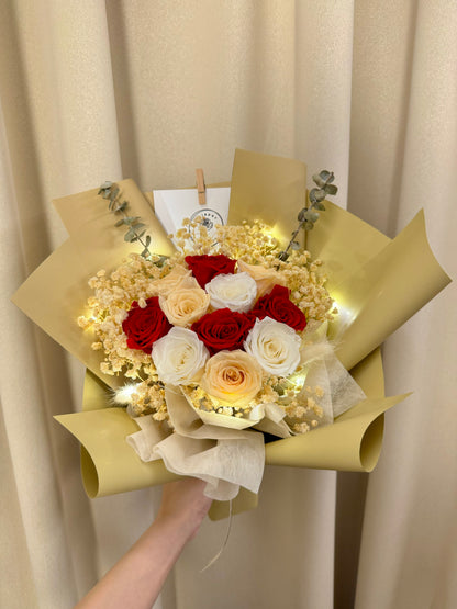 Preserved Mixed Roses Bouquet