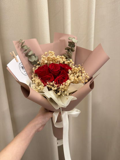 Preserved Red Roses Bouquet