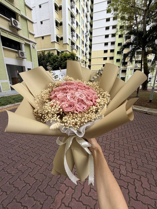 30 Stalks Preserved Rose Bouquet