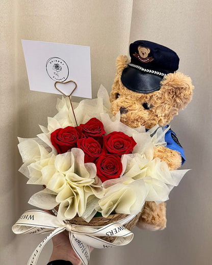 POLICE Handmade Teddy Bear Box