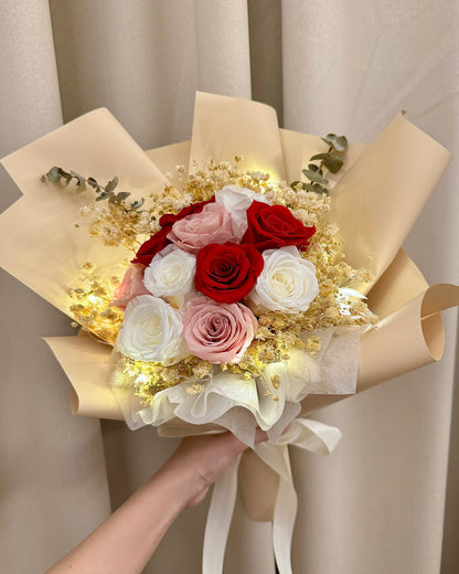 Preserved Mixed Roses Bouquet