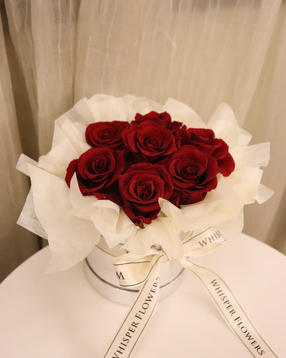 7 Stalk Preserved Rose Box