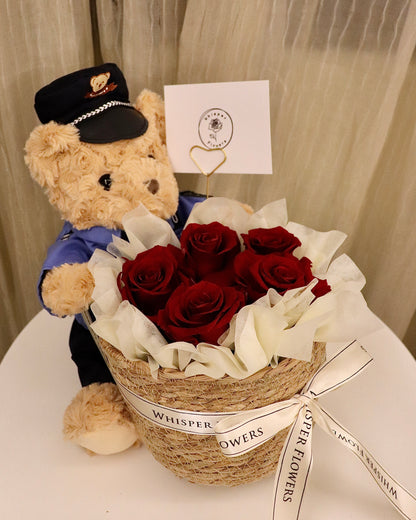 POLICE Handmade Teddy Bear Box