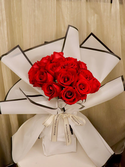 20 Stalk Fresh Red Rose Bouquet