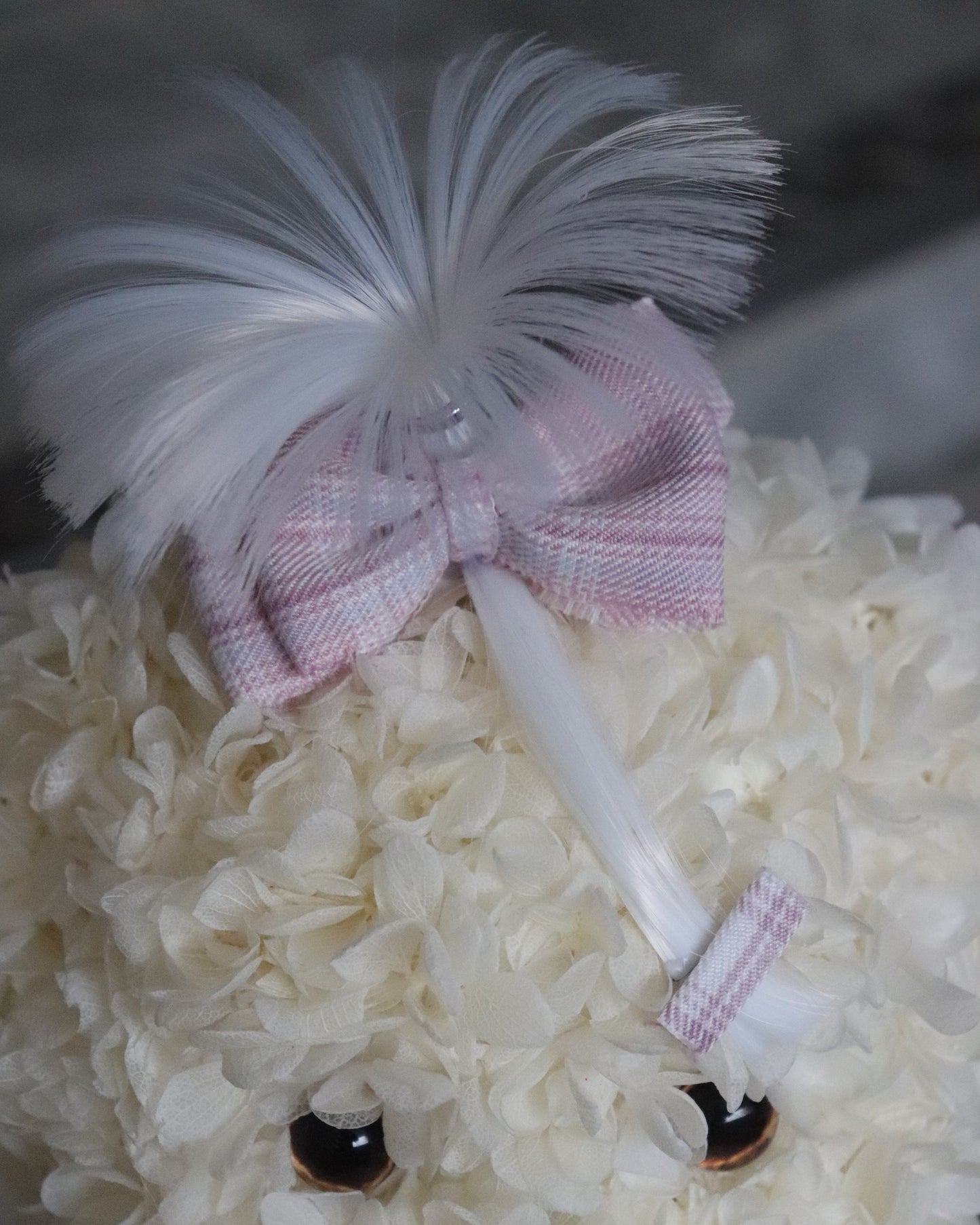 POMPOM Dog Preserved Flower Figurine Box