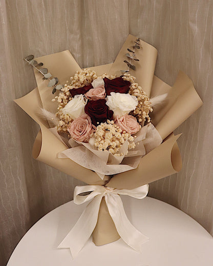 Preserved Mixed Roses Bouquet