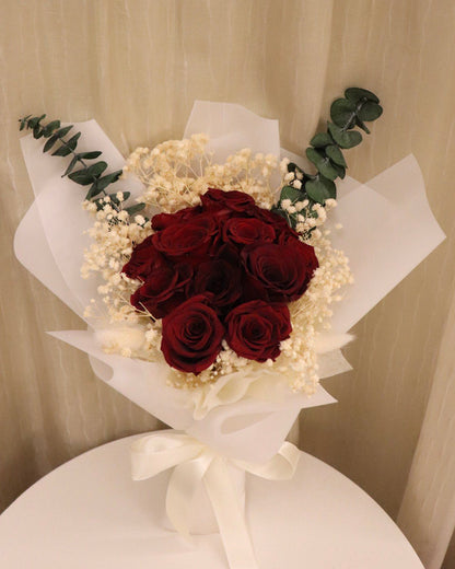 Preserved Red Roses Bouquet