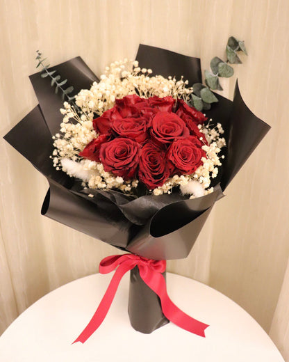 Preserved Red Roses Bouquet
